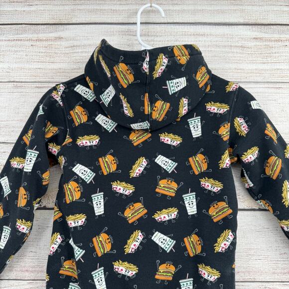 In N Out Double Double Fries Drink Print Full Zip Hoodie Youth Medium Black - Picture 4 of 10